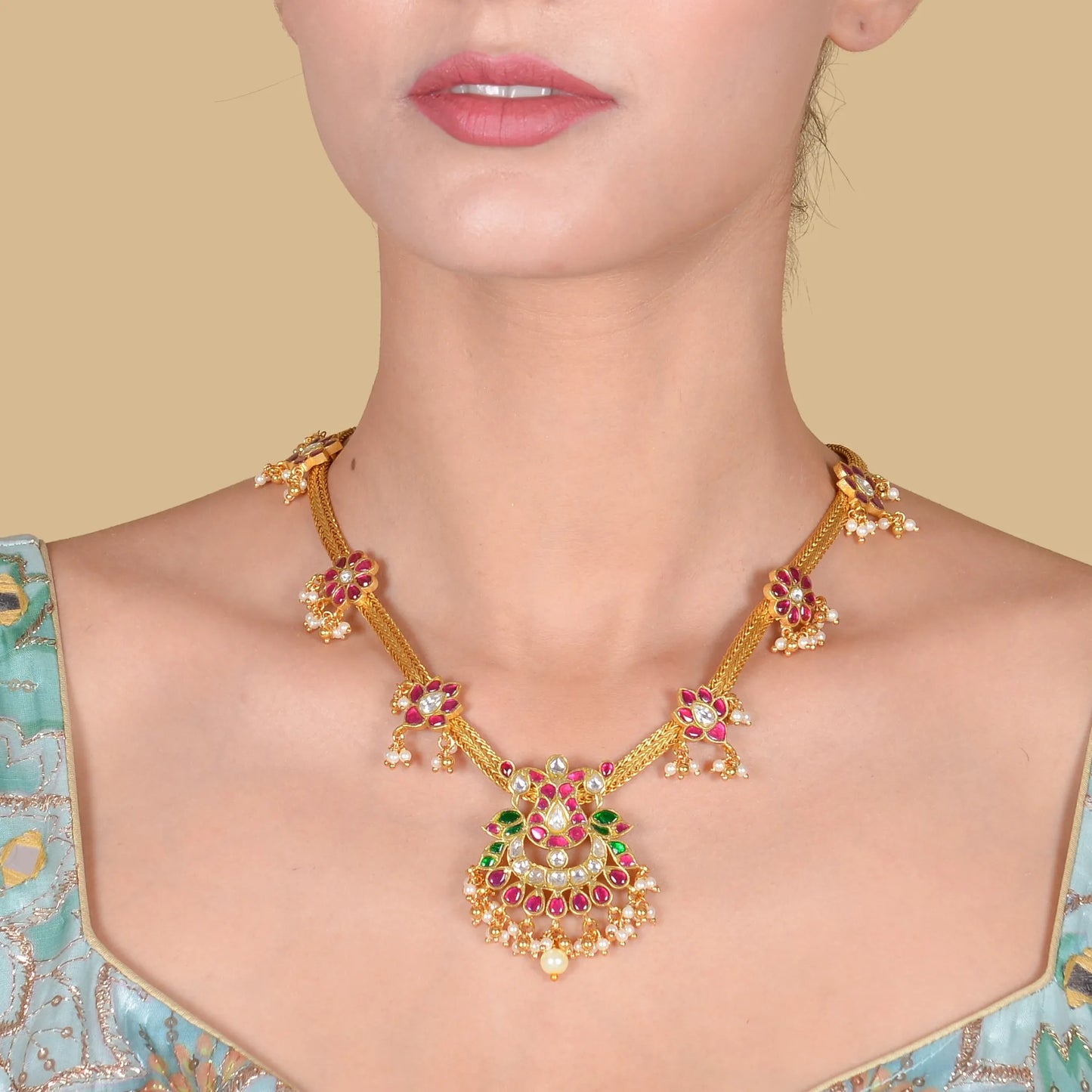 Opulent Jadau Kundan Short necklace