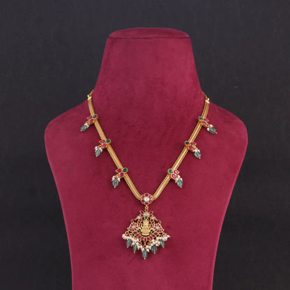 Exquisite Divine Lakshmi Jadau Kundan Short Necklace