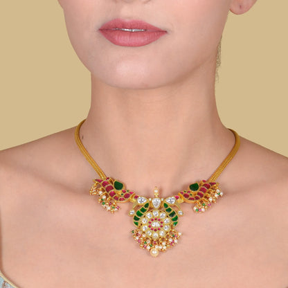 Classic and Stylish Jadau Kundan Short Choker Necklace