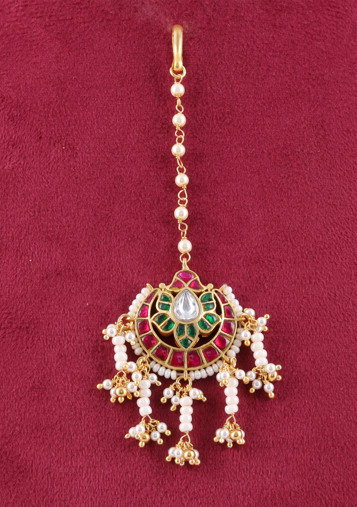 Kashvi Jadau Kundan Designer Maangtikka