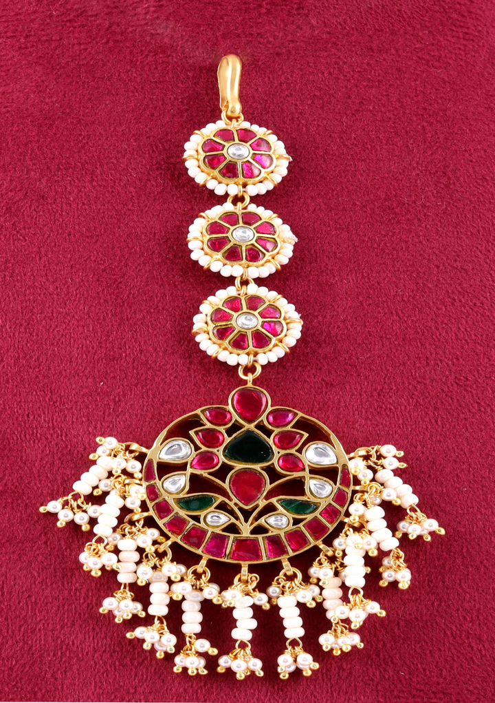 Niranjana Jadau Kundan Designer Maangtikka