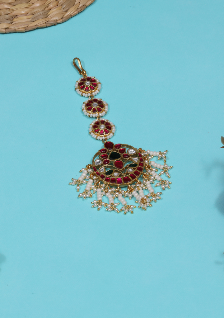 Niranjana Jadau Kundan Designer Maangtikka