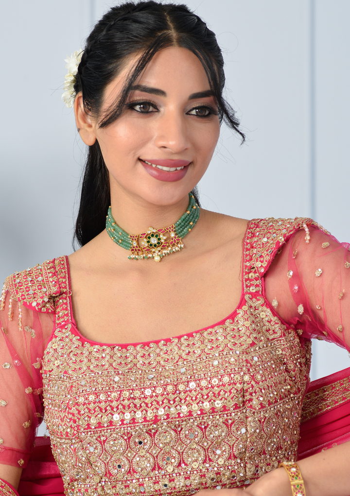 Ishita Jadau Kundan Choker Necklace