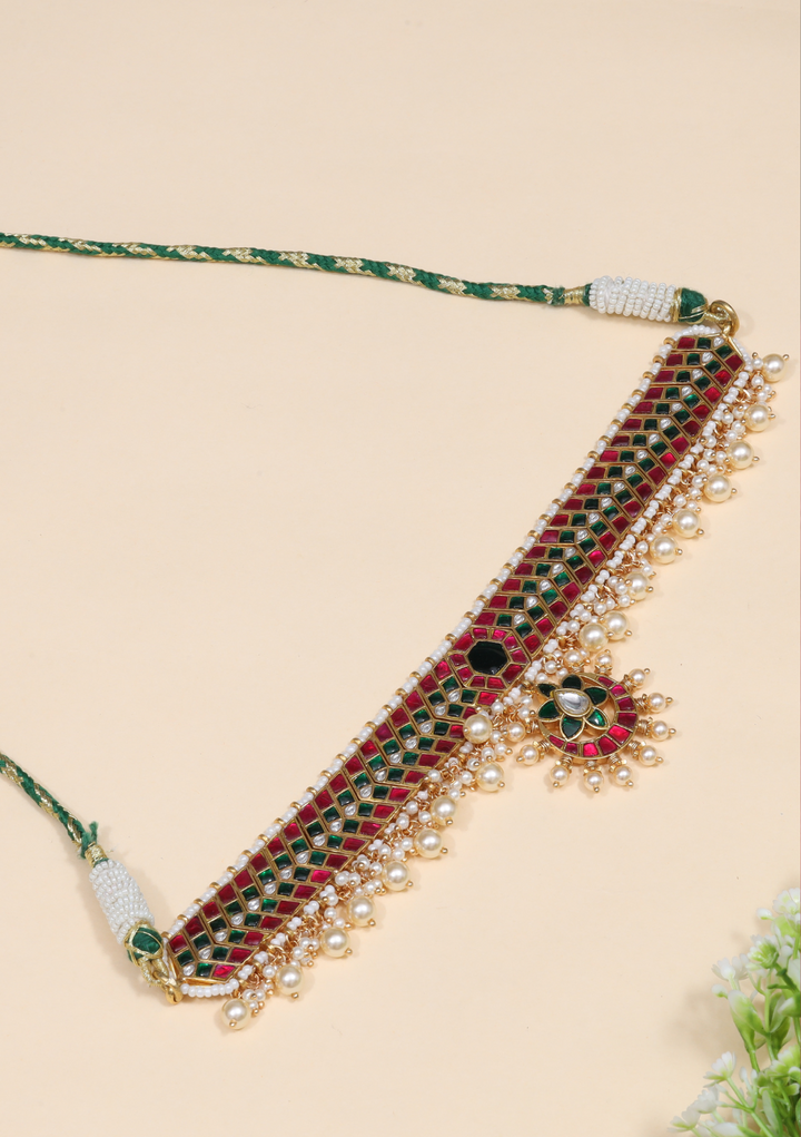 Kiara Jadau Kundan Statement Choker Necklace
