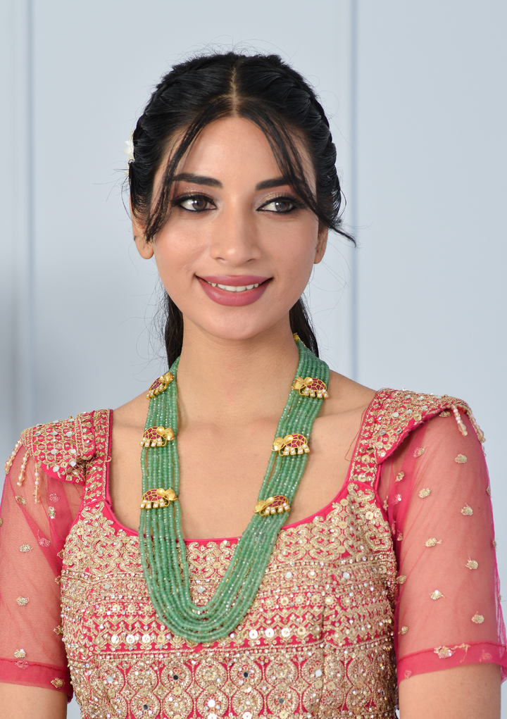 Myra Jadau Kundan Long Beaded Necklace