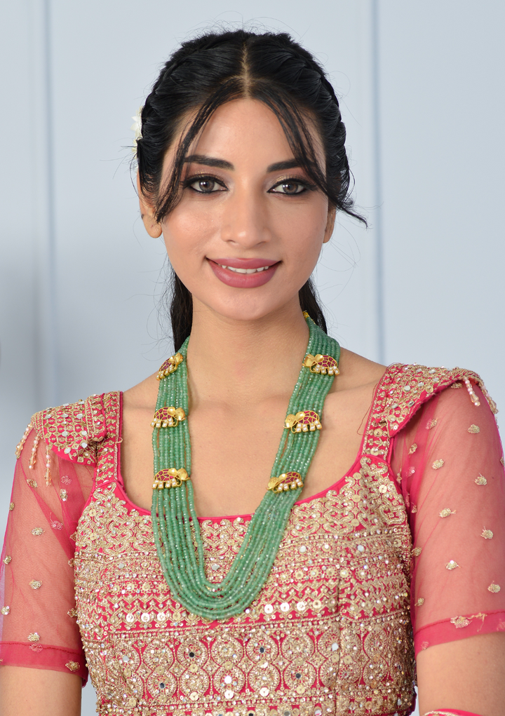 Myra Jadau Kundan Long Beaded Necklace