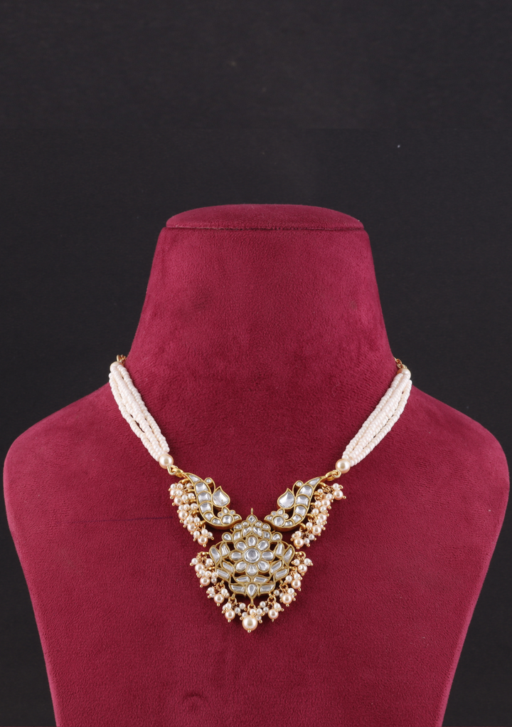 Kritika White Jadau Kundan Choker Necklace
