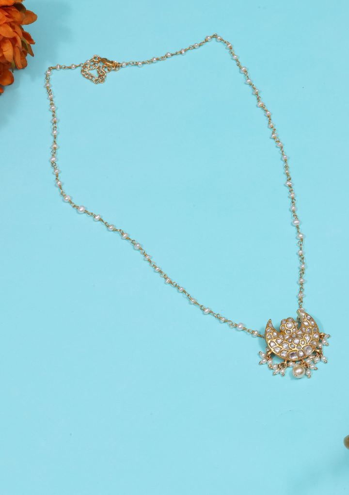 Navya White Jadau Kundan Necklace