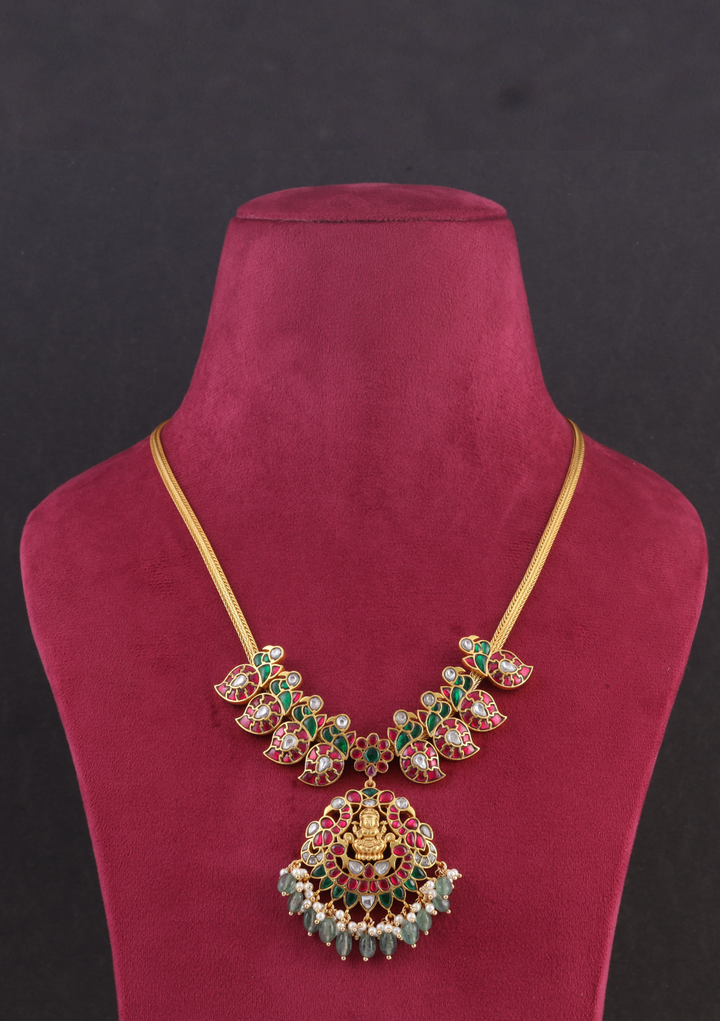 Traditional Mango Chain Jadau Kundan Necklace