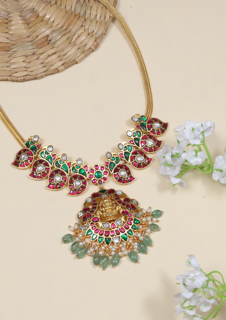 Traditional Mango Chain Jadau Kundan Necklace