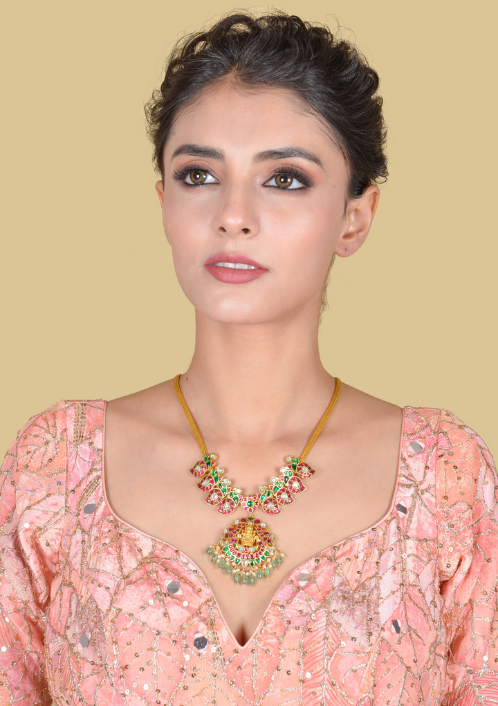 Traditional Mango Chain Jadau Kundan Necklace