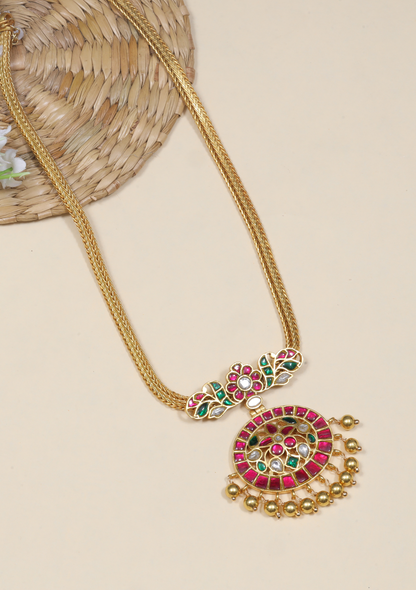Jadau Kundan Traditional Simple Short Necklace