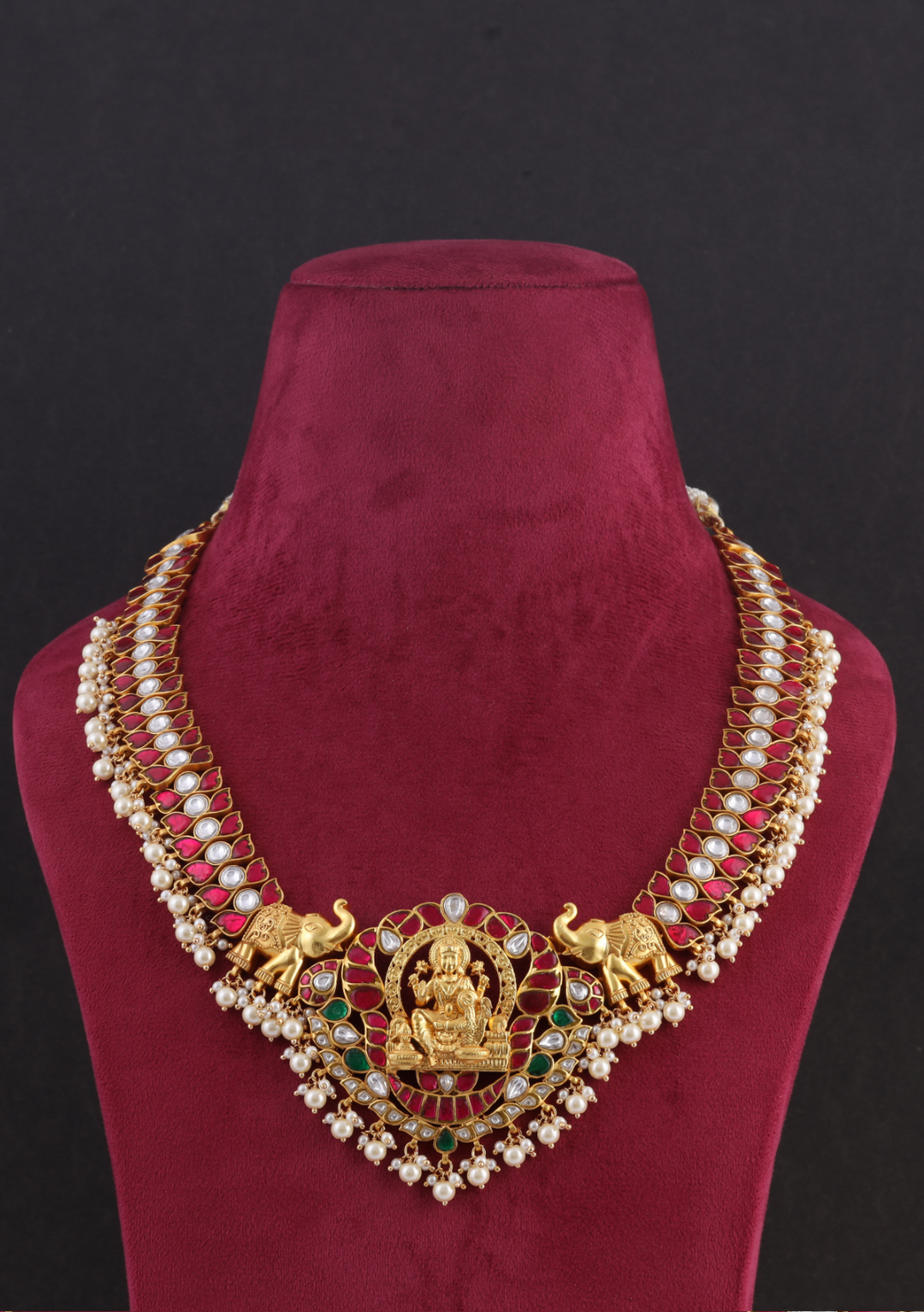 Lakshmi Nakshi Designer Heavy look Jadau Kundan Necklace