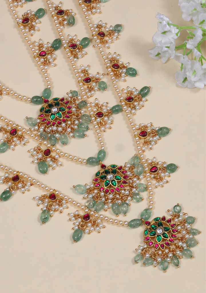 Stylish Three Layer Jadau Kundan Designer Necklace