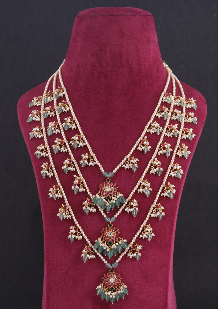 Elegant Layered Jadau Kundan Necklace