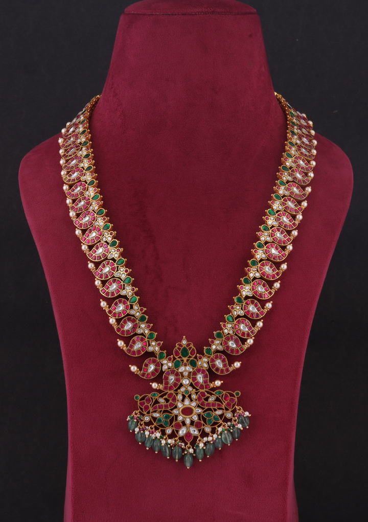 Stylish and Classic Jadau Kundan Long Mango Haram