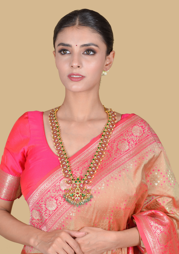 Stylish and Classic Jadau Kundan Long Mango Haram