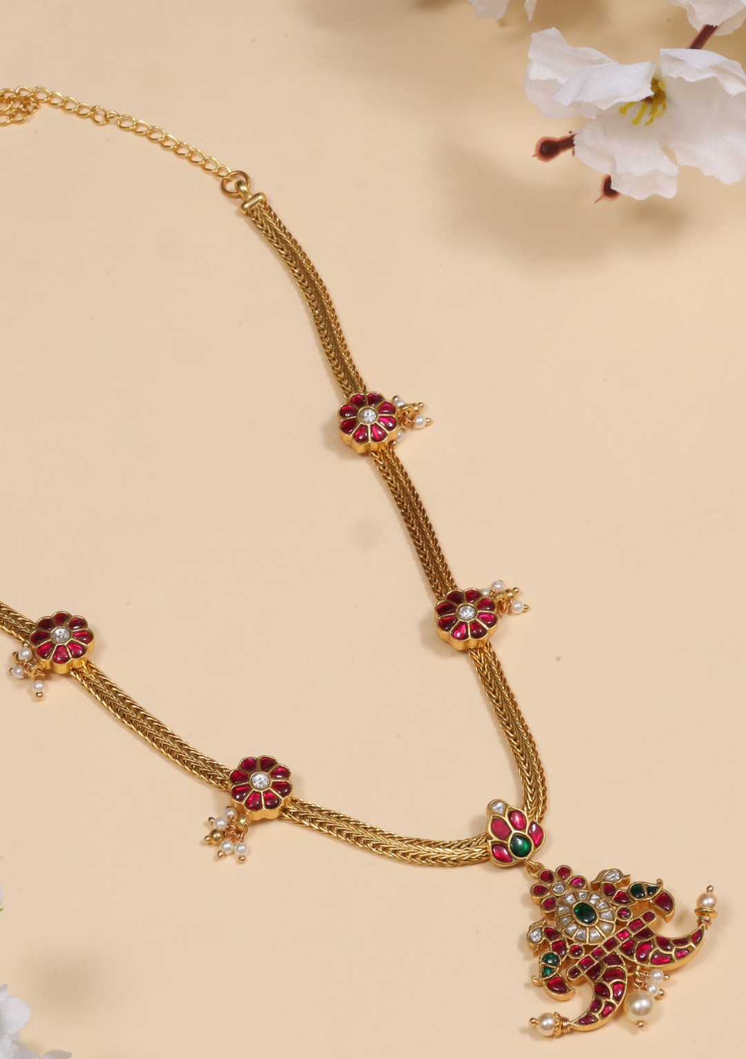 Stylized Designer Jadau Kundan Short Necklace
