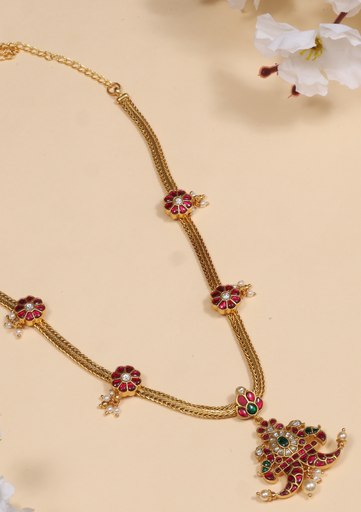 Stylized Designer Jadau Kundan Short Necklace