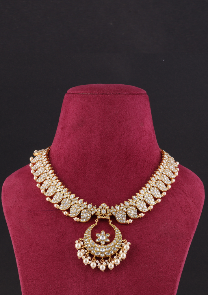 Nandini White Jadau Kundan Necklace