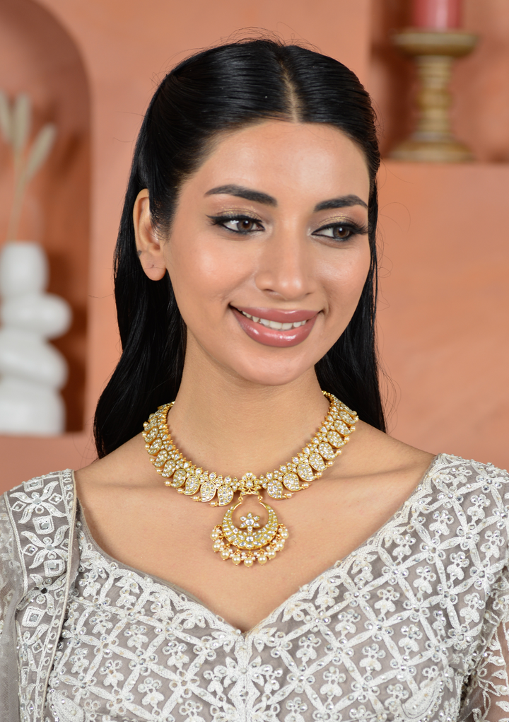 Nandini White Jadau Kundan Necklace