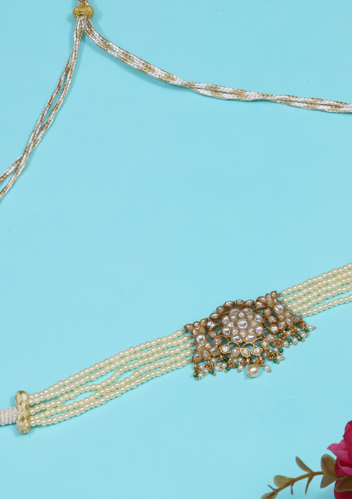 Tara White Jadau Kundan Choker Necklace