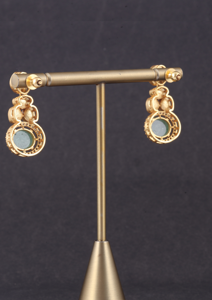 Elegant Designer Moissanite Polki Necklace Earring set
