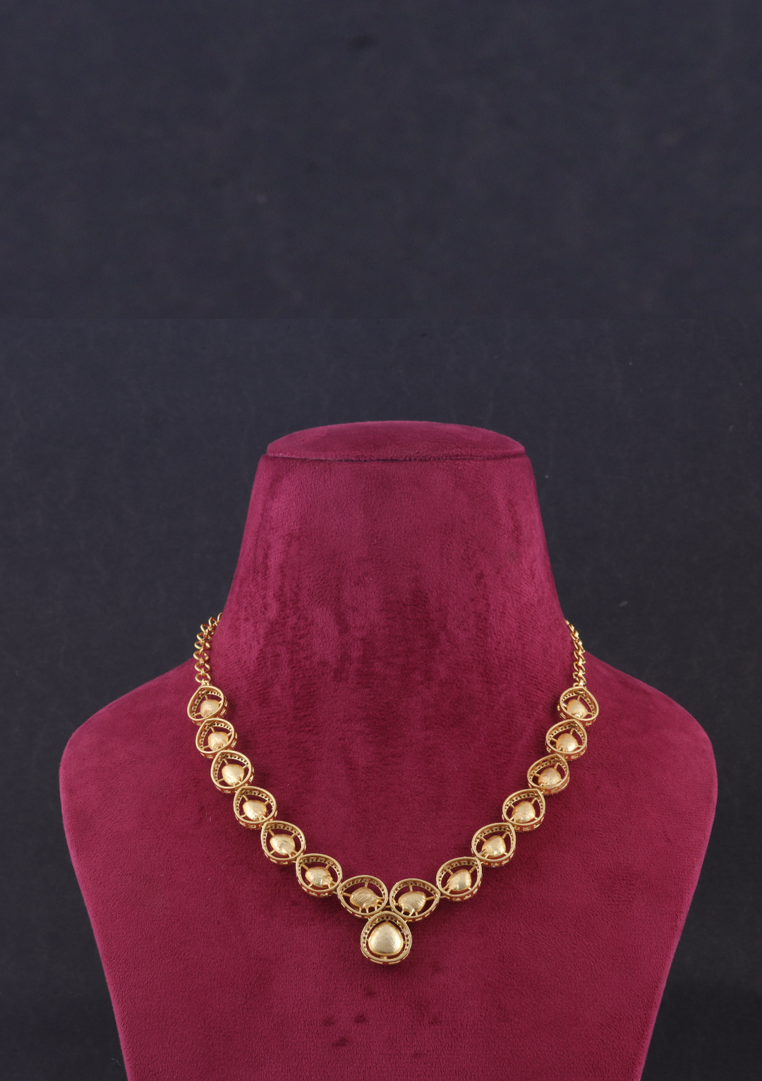 Simple and Elegant Moissanite Polki Necklace Earring Set