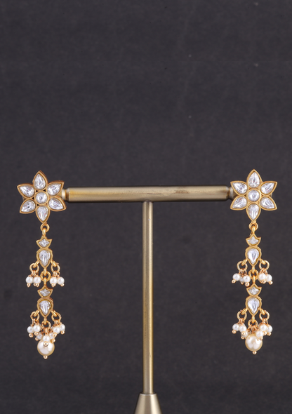 Graceful Jadau Kundan Short Choker Necklace Earring Set