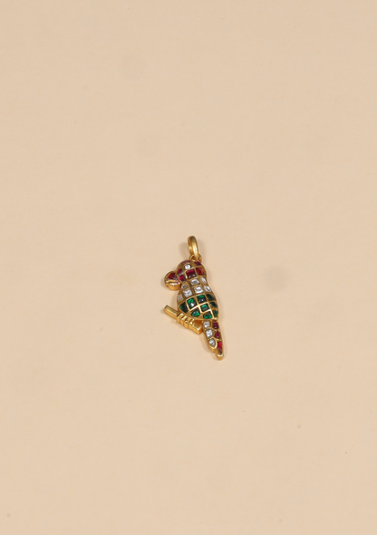 Beautiful Parrot Designer Jadau Kundan Pendant