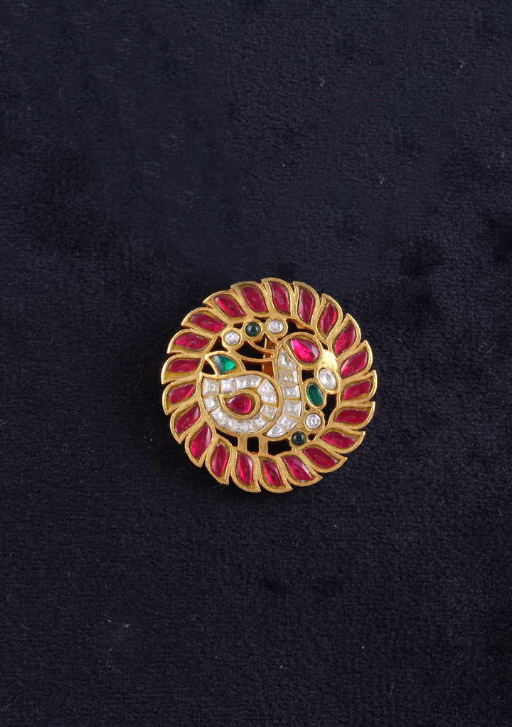 Elegant Round Jadau Kundan Pendant