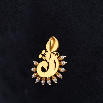 Classic Divine Designer Jadau Kundan Pendant with Pearl