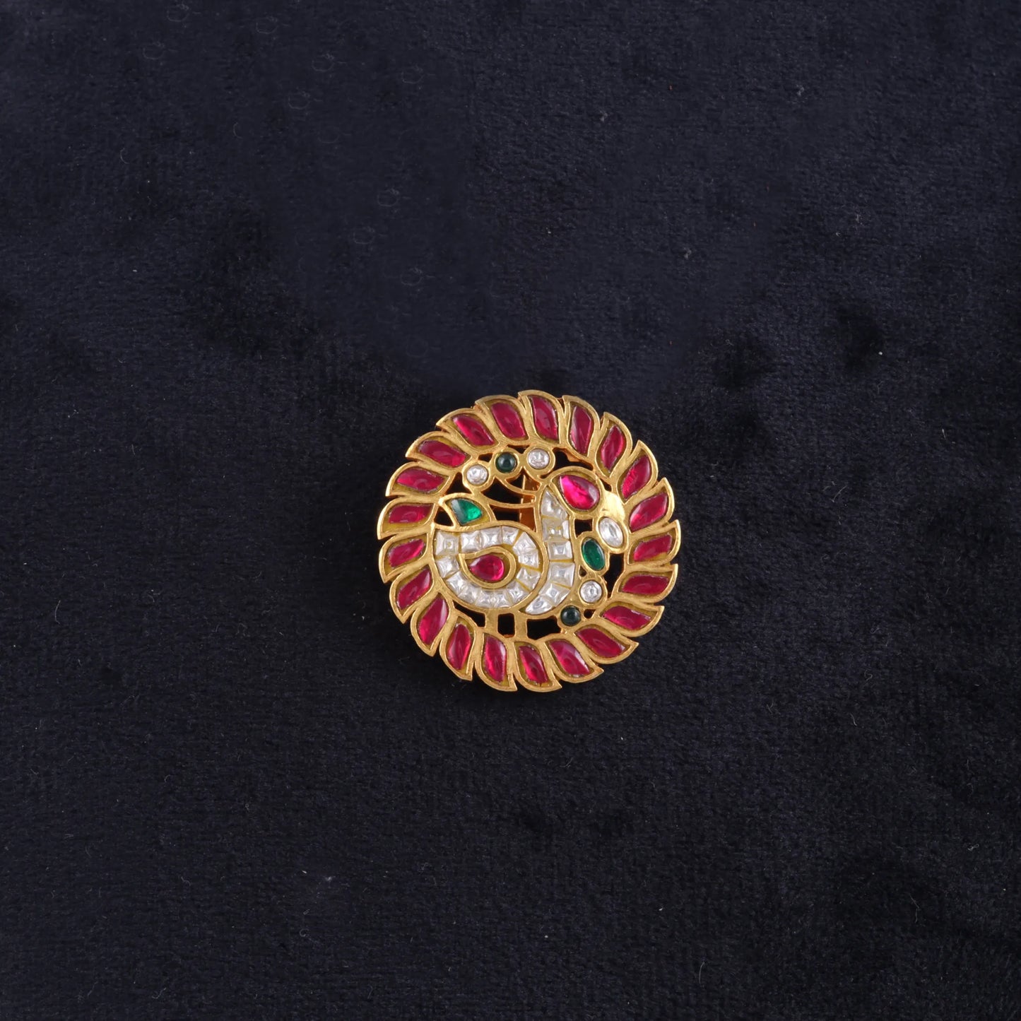 Elegant Round Jadau Kundan Pendant