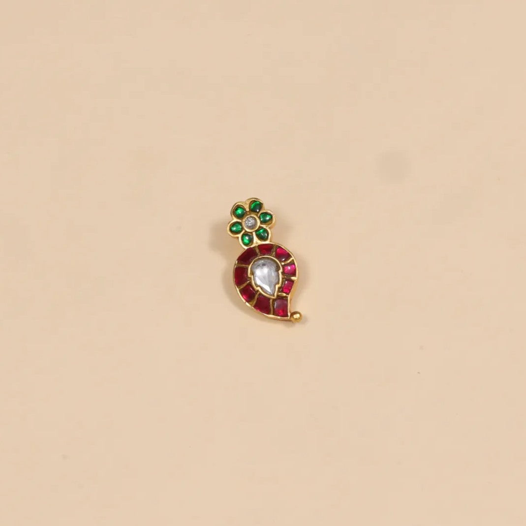 Cute Little Mango Jadau Kundan Pendant