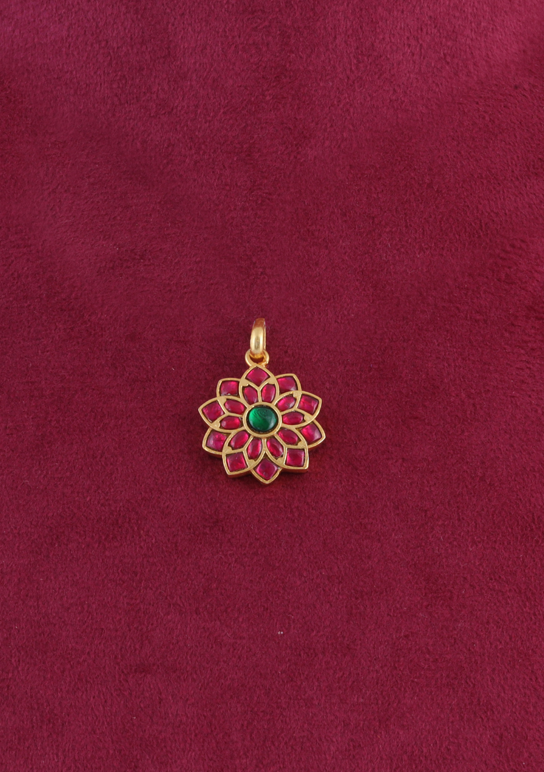 Beautiful Floral Motif Designer Jadau Kundan Pendant Earring Set