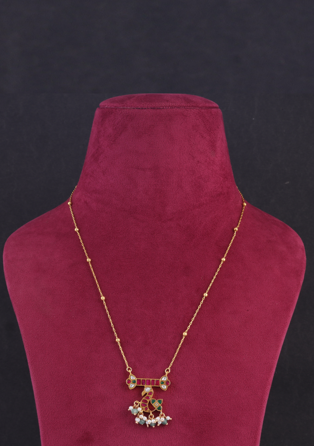 Beautiful Designer Jadau Kundan Pendant Earring Set with Pearl Hangings