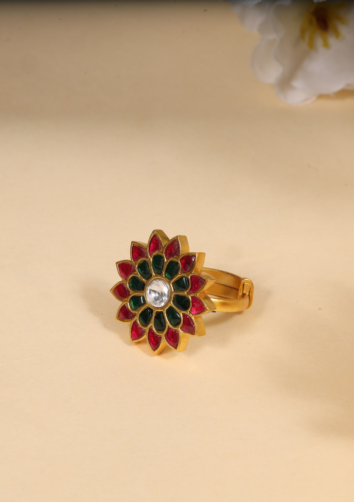 Stylish Designer Jadau Kundan Ring