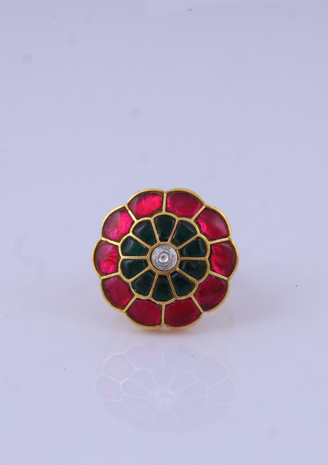Simple Real Jadau Kundan Ring