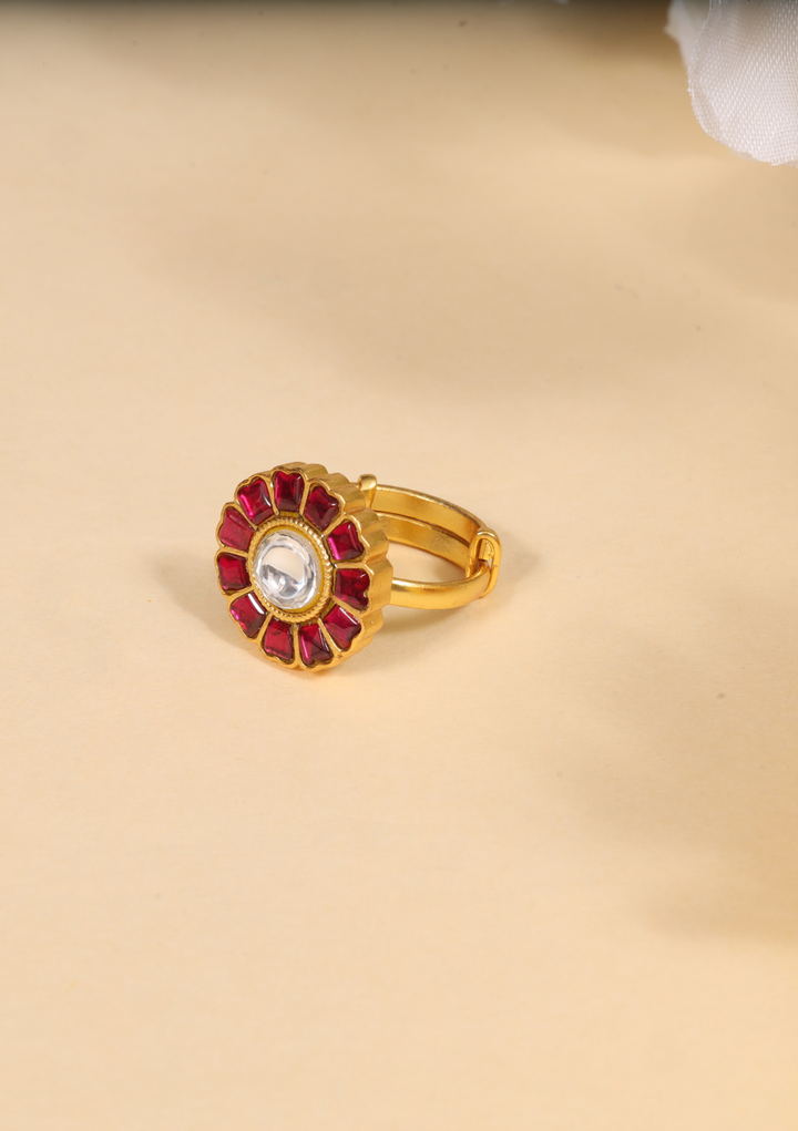 Simple Beautiful Jadau Kundan Ring