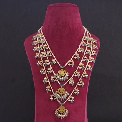 Stylish Three Layer Jadau Kundan Designer Necklace