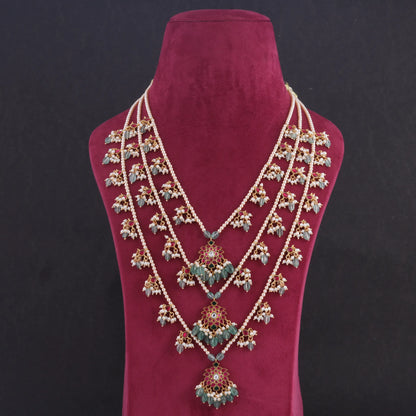 Elegant Layered Jadau Kundan Necklace