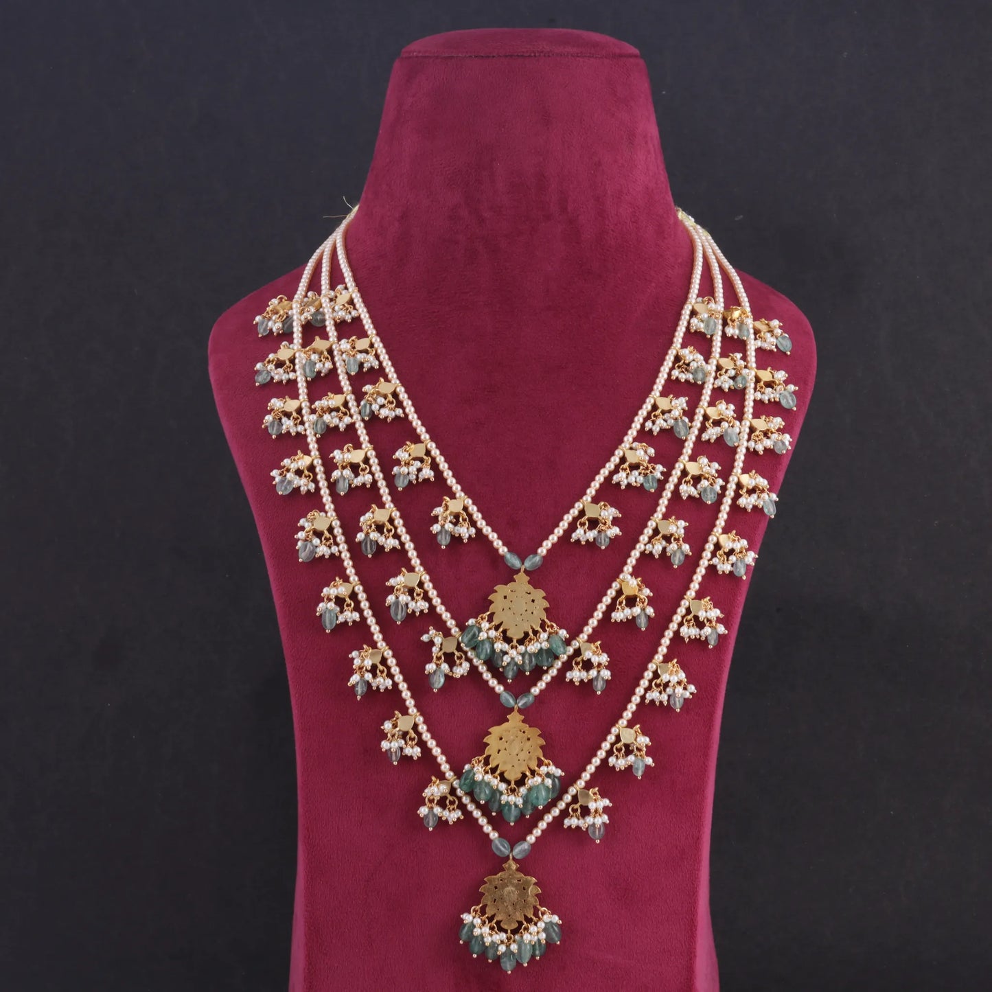 Elegant Layered Jadau Kundan Necklace