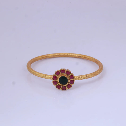 Flawless Floral Jadau Kundan Designer Single Bangle