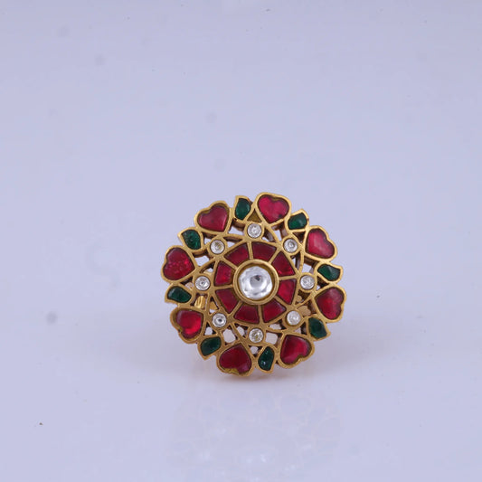 Beautiful Designer Jadau Kundan Handcrafted Ring