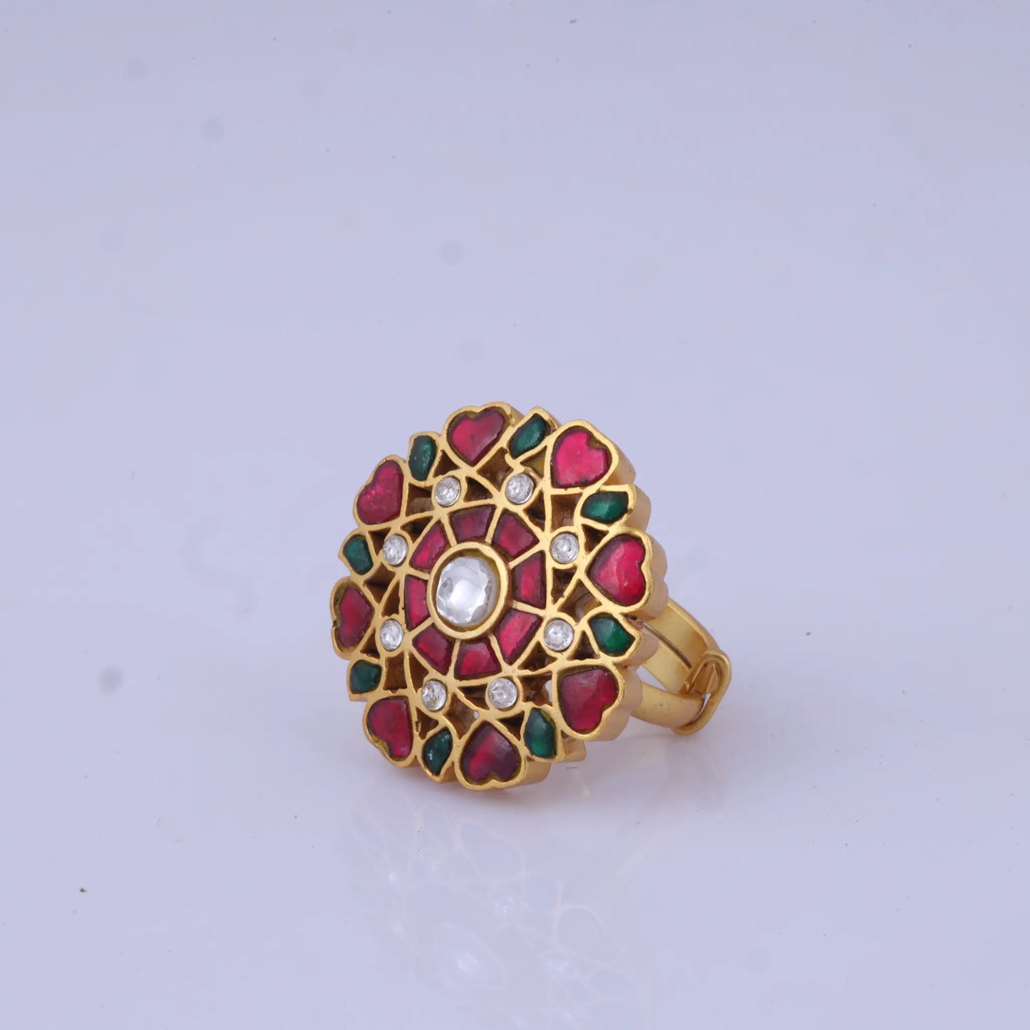 Beautiful Designer Jadau Kundan Handcrafted Ring