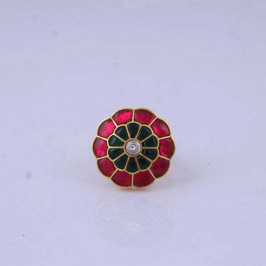 Simple Real Jadau Kundan Ring