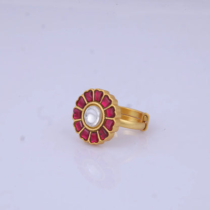 Simple Beautiful Jadau Kundan Ring