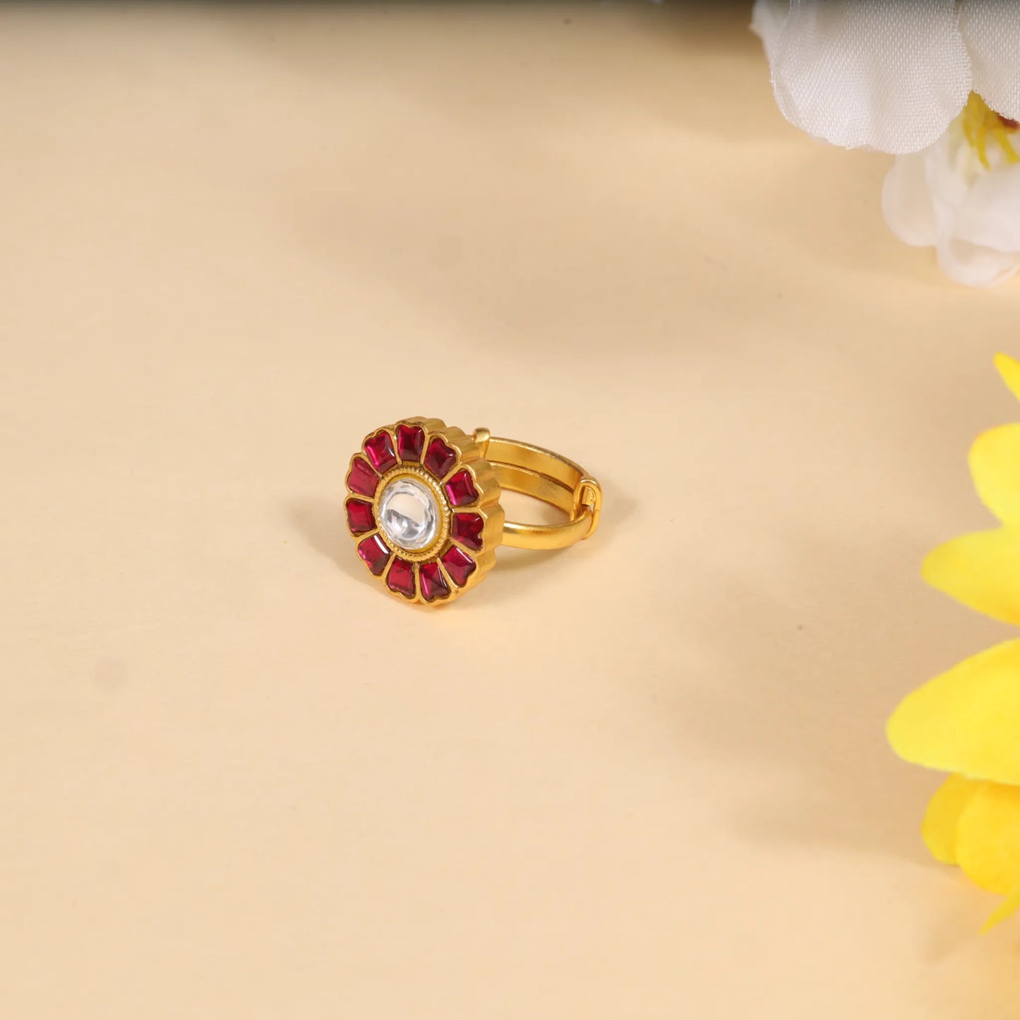 Simple Beautiful Jadau Kundan Ring